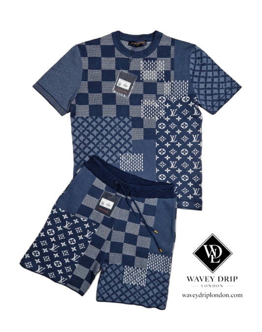 Louis Vuitton Patchwork Monogram Set – Navy