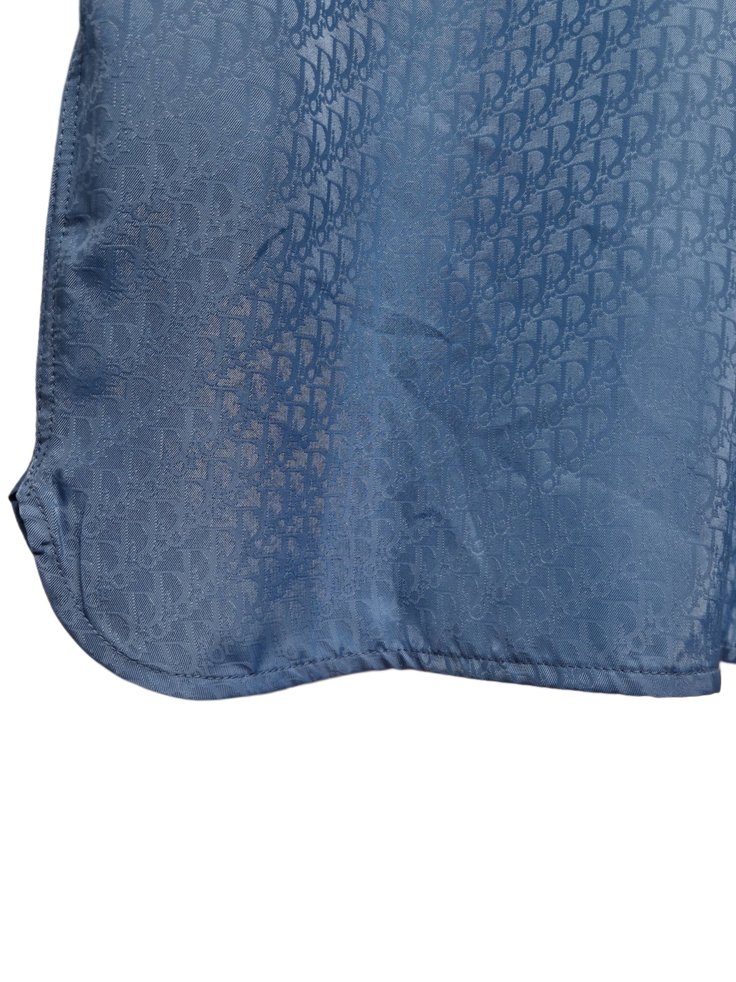 Christian Dior Oblique Silk Shirt & Short Set - Blue