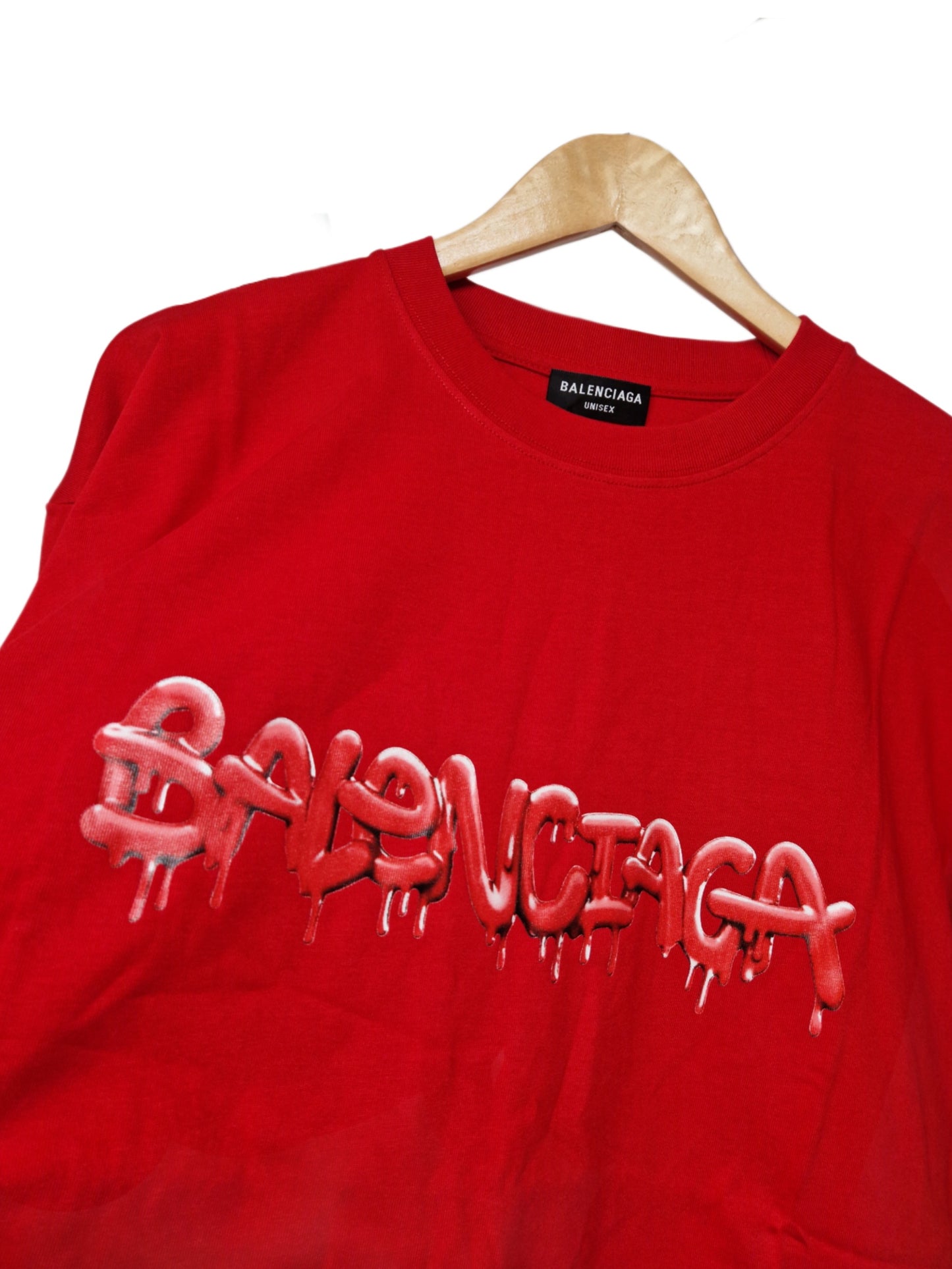 Balenciaga Graffiti Logo Tshirt - Red (XXL)