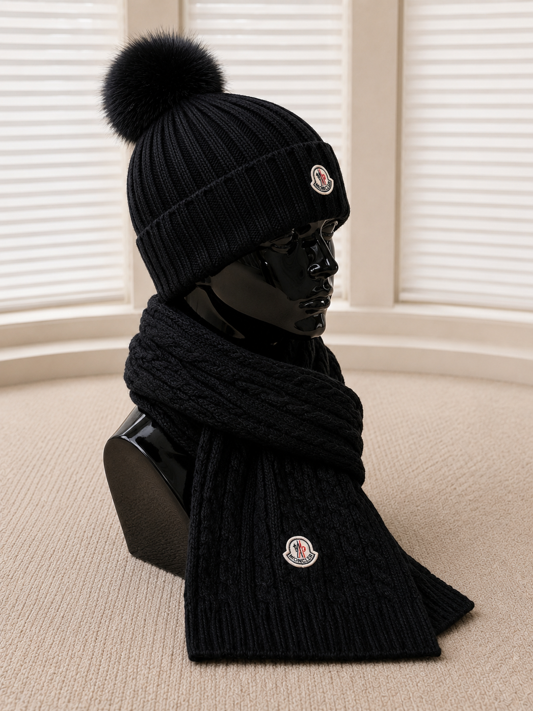 Moncler Beanie & Scarf Set