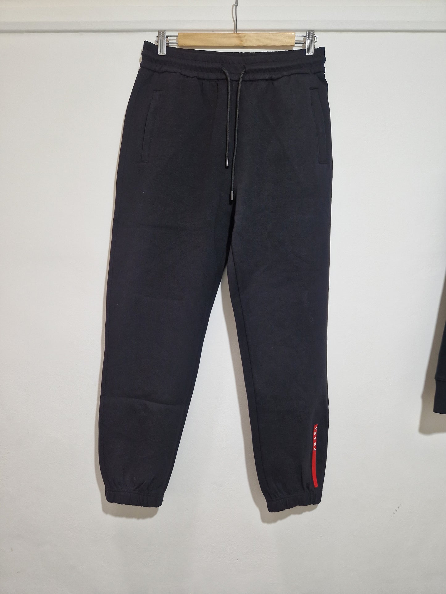 Prada Milano Technical Zip Tracksuit – Black/Red Edition