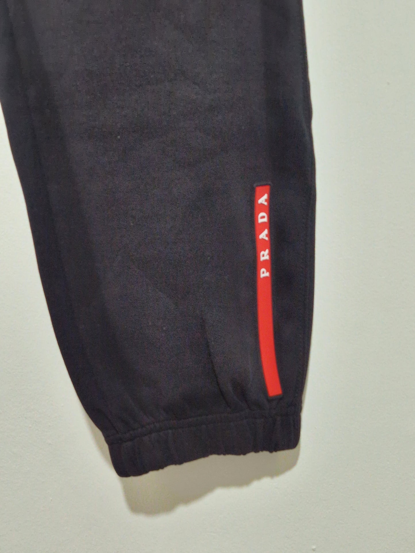 Prada Milano Technical Zip Tracksuit – Black/Red Edition