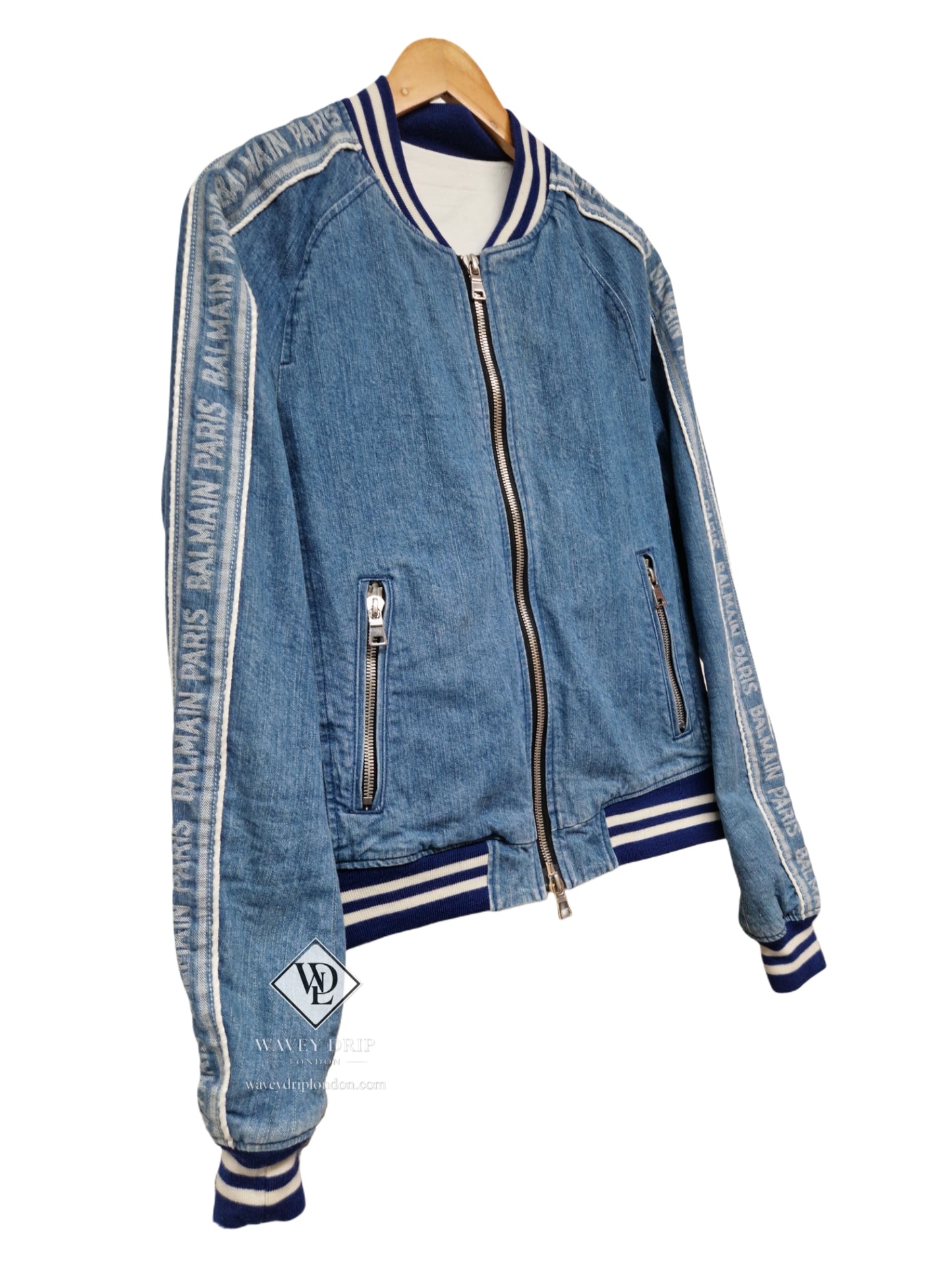 Balmain Distressed Denim Jacket