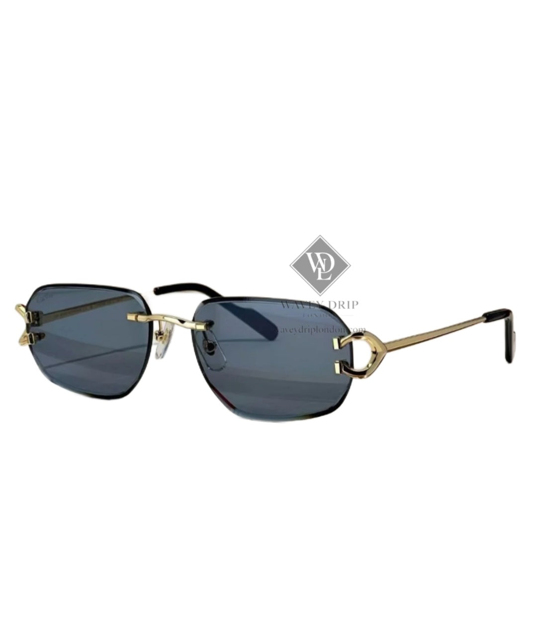 Cartier Rimless Signature Shield Sunglasses