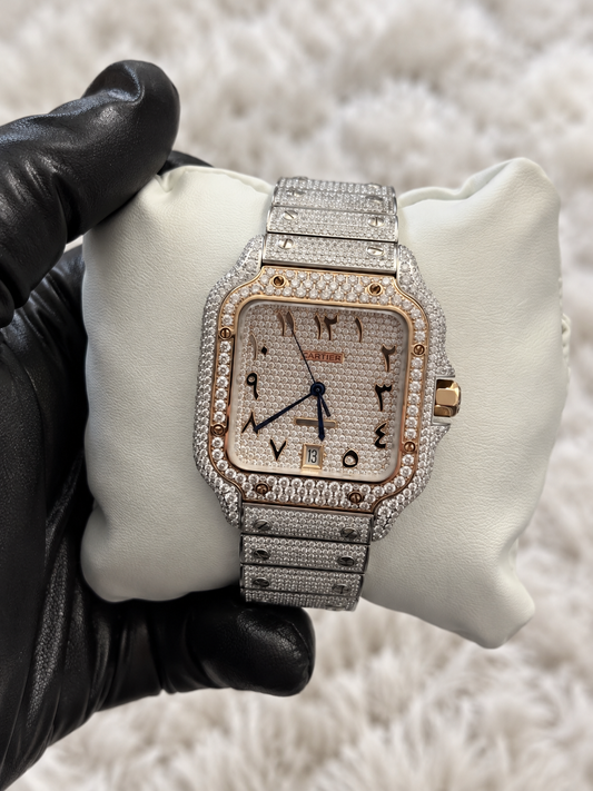 Cartier Santos Zircon Bust Down