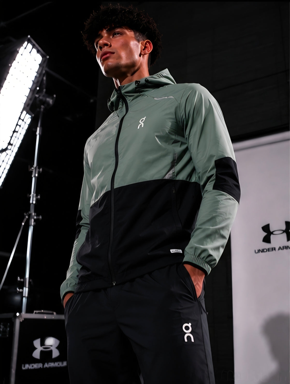 On Cloud Tracksuit Green & Black