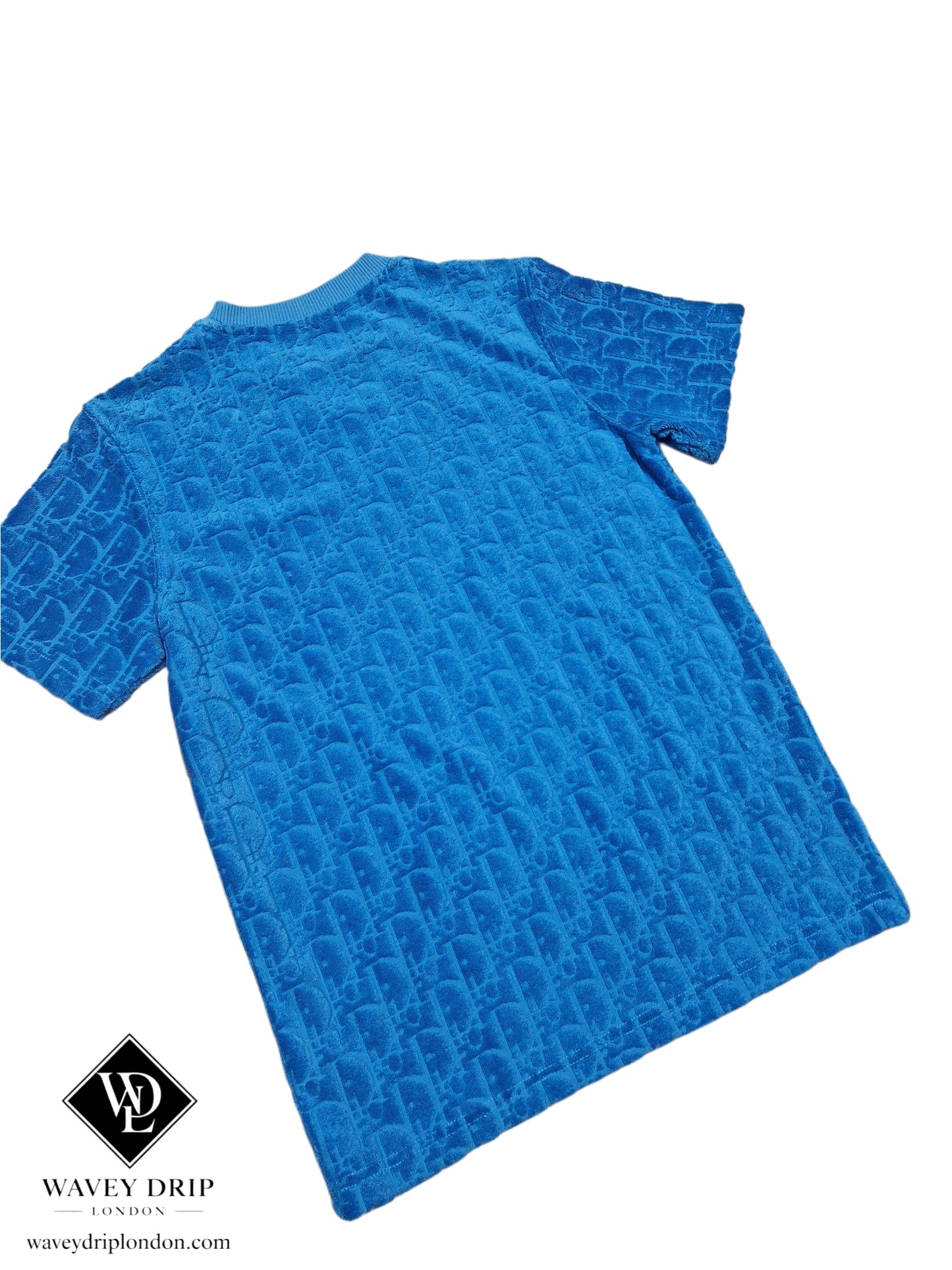 Christian Dior Oblique Jacquard Tshirt Blue