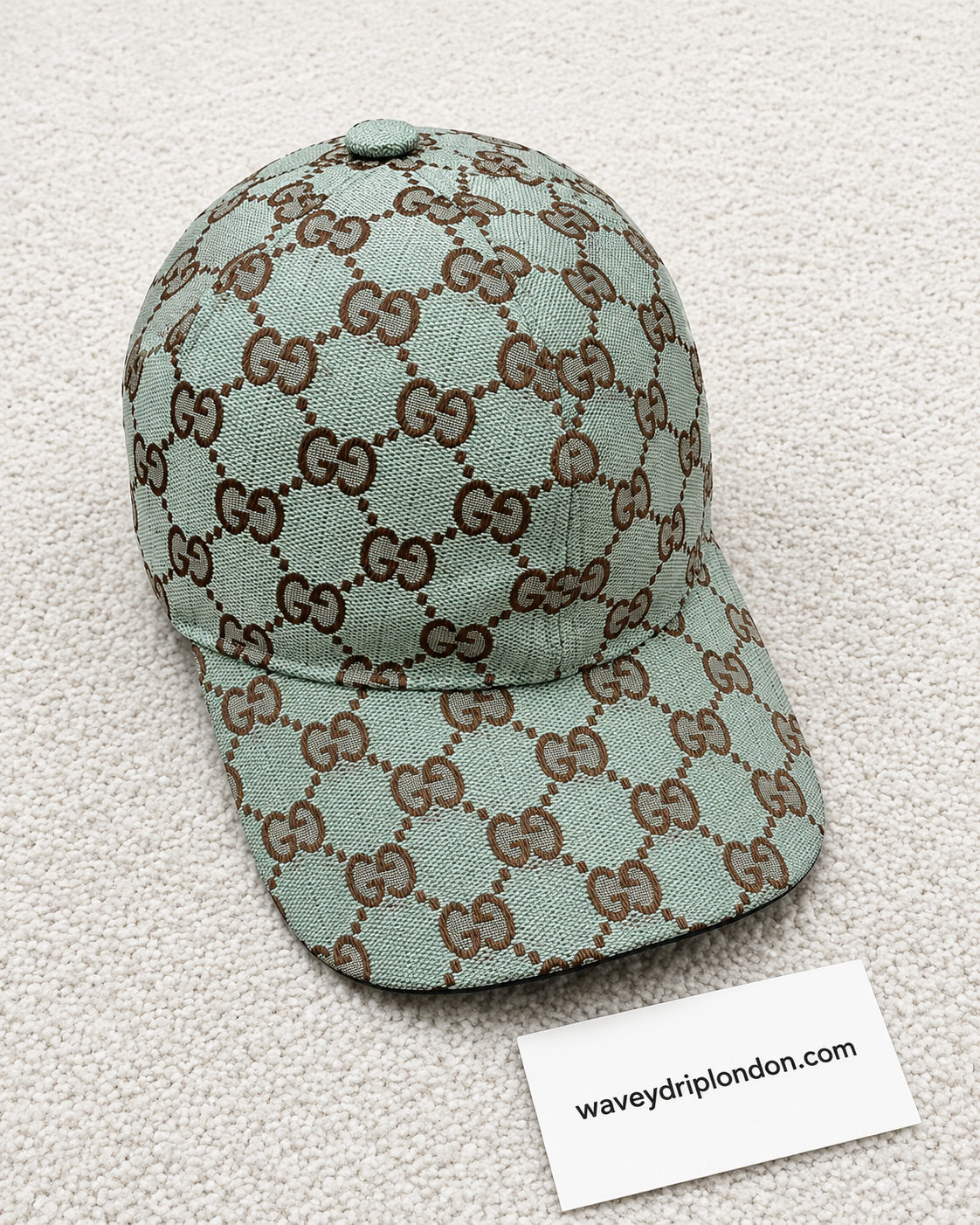 Gucci Cap - Aqua Monogram