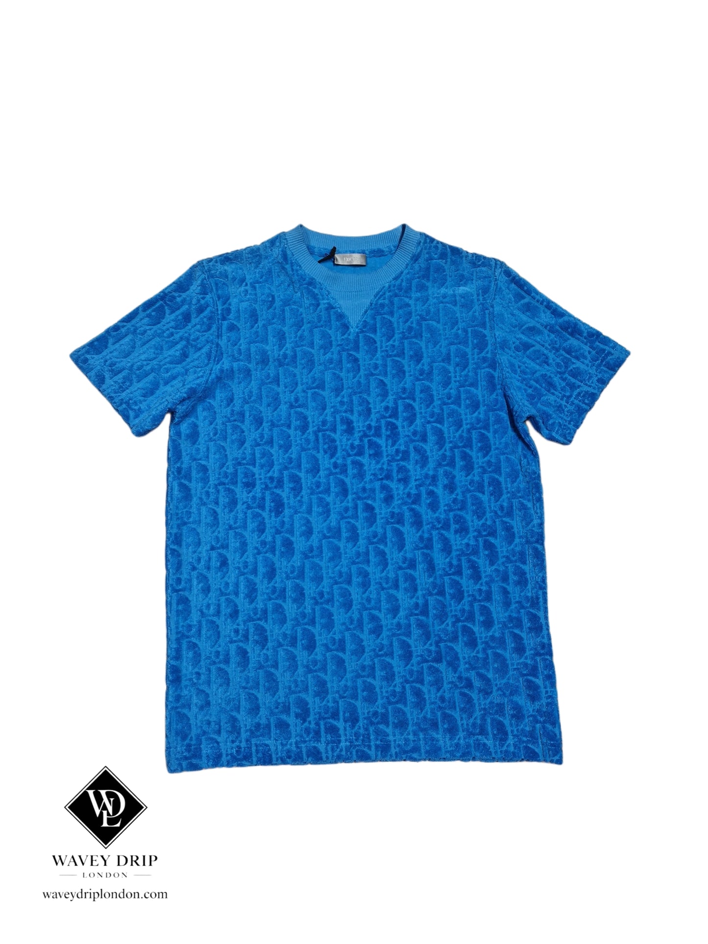 Christian Dior Oblique Jacquard Tshirt Blue