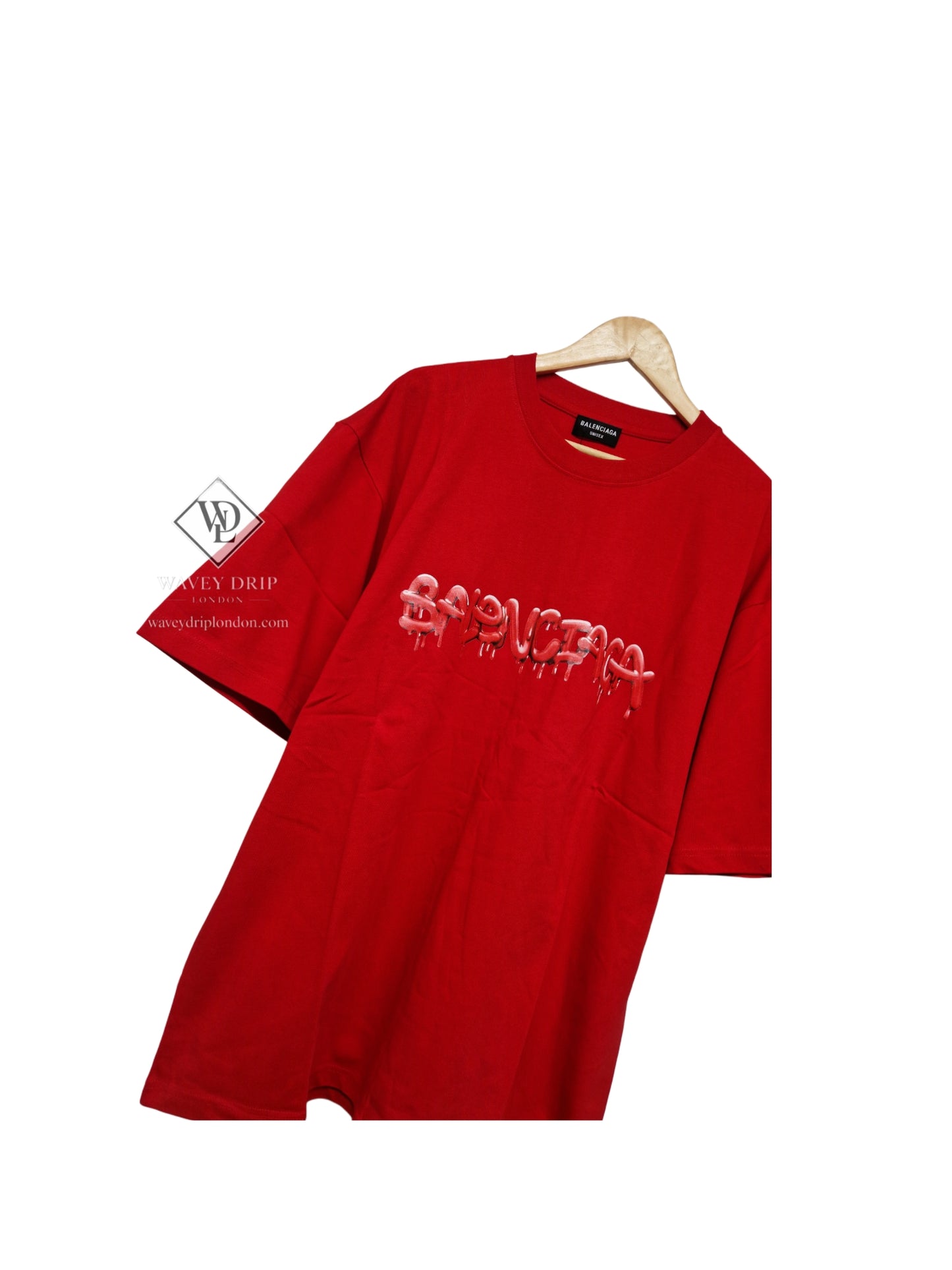 Balenciaga Graffiti Logo Tshirt - Red (XXL)