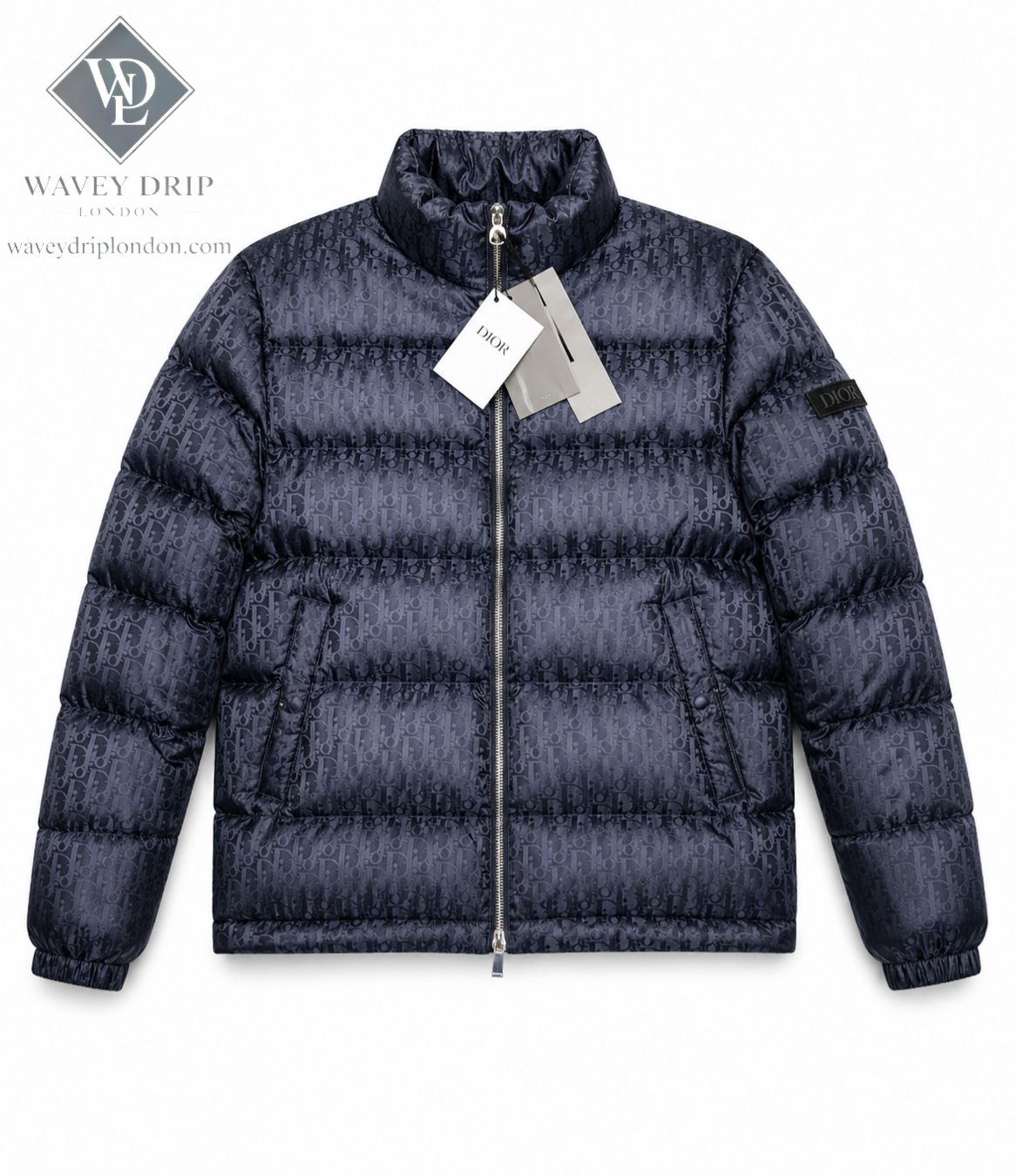 Christian Dior Oblique Puffer Jacket - Navy