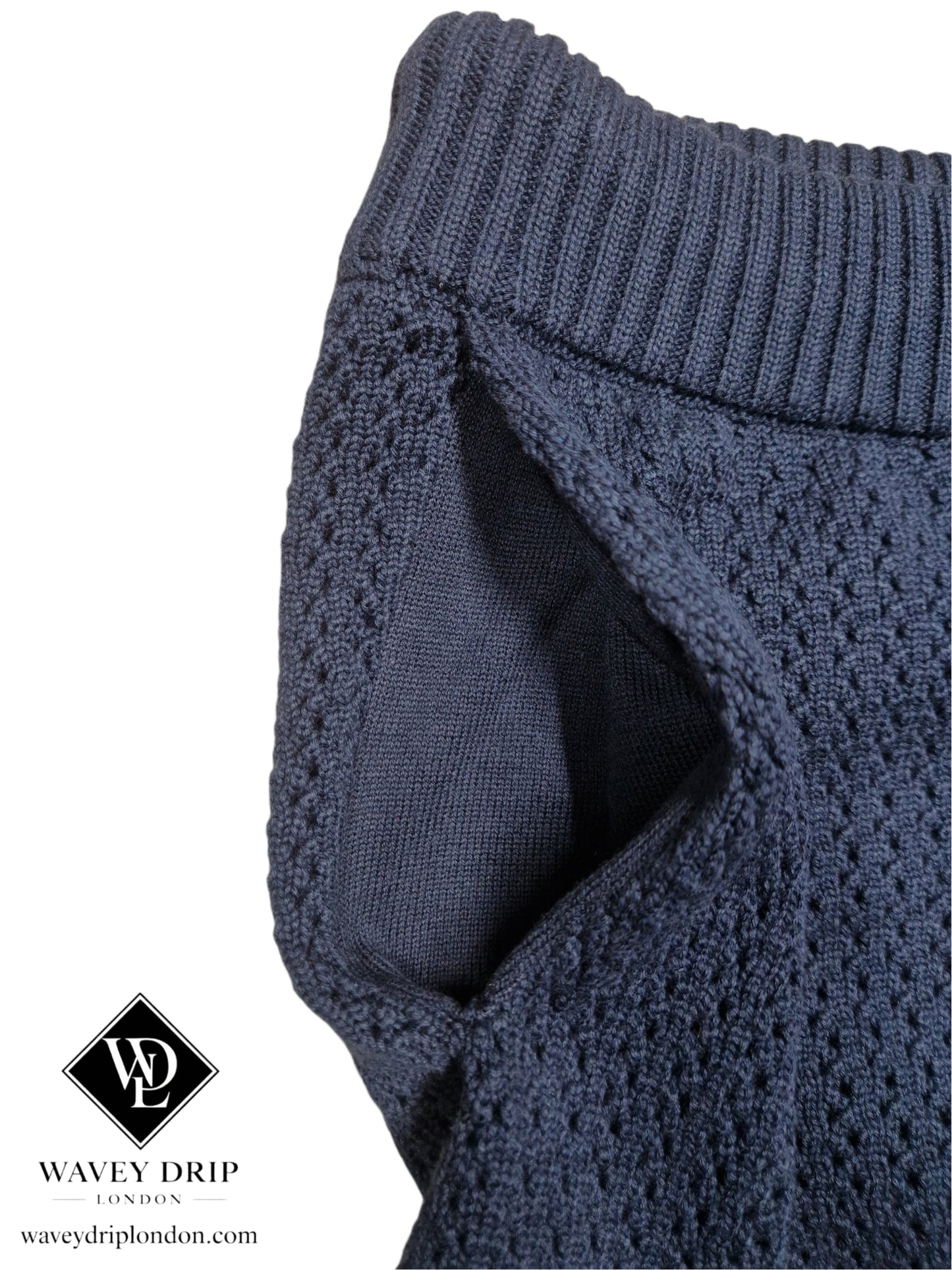Prada Knit Shorts & Tshirt Set - Navy