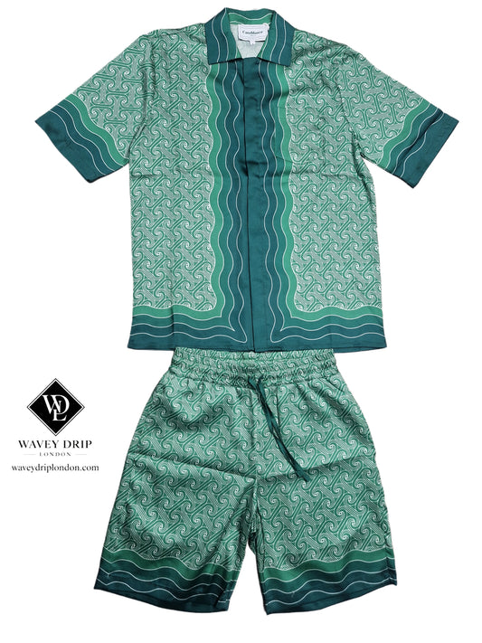 Casablanca Wave Pattern Short Set